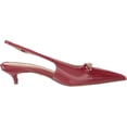 thumbnail image 6 of Sam Edelman Fitzgerald Red Mahogany Pointed Toe Slingback Kitten Heeled Pumps (Red Mahogany, 8), 6 of 6