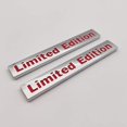 thumbnail image 4 of 2x Chrome Metal Limited Edition Logo Emblem Auto Badge 3D Premium Car Rear Trunk Sticker Side Fender Decal (Silver&Red), 4 of 8