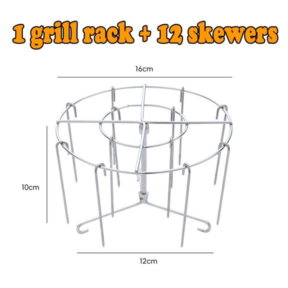 JUANCHENG Air Fryer Vertical Skewer Holder Stainless Steel Rack for Kabob Cooking