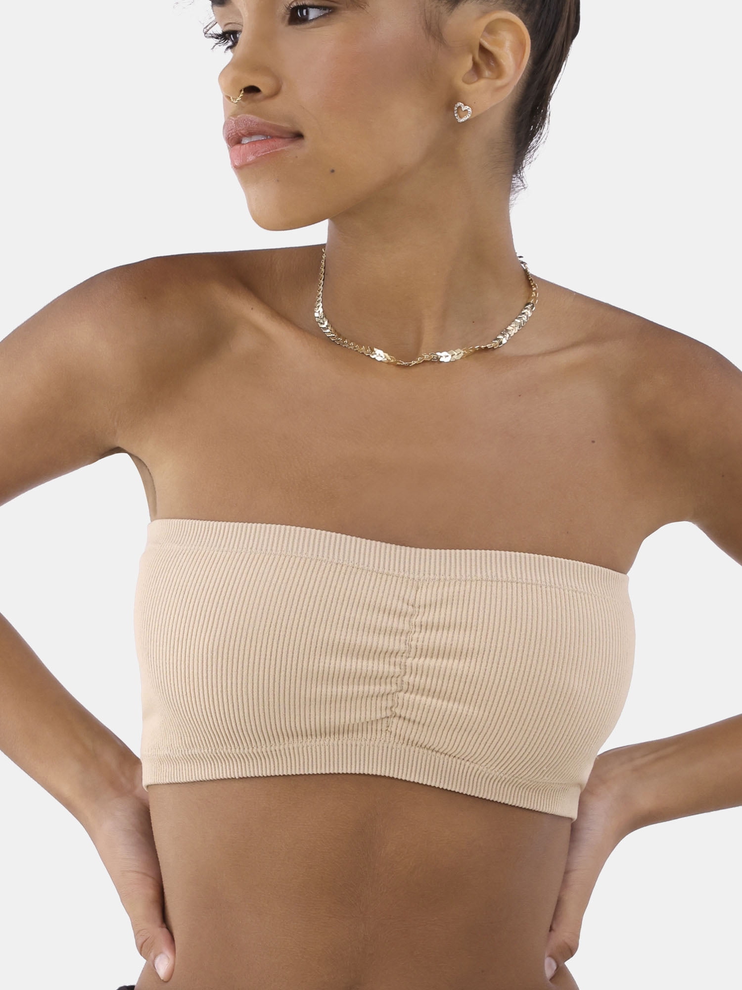 No Boundaries Seamless Bandeau Bra, Women's and Women's Plus, Sizes XS-3XL