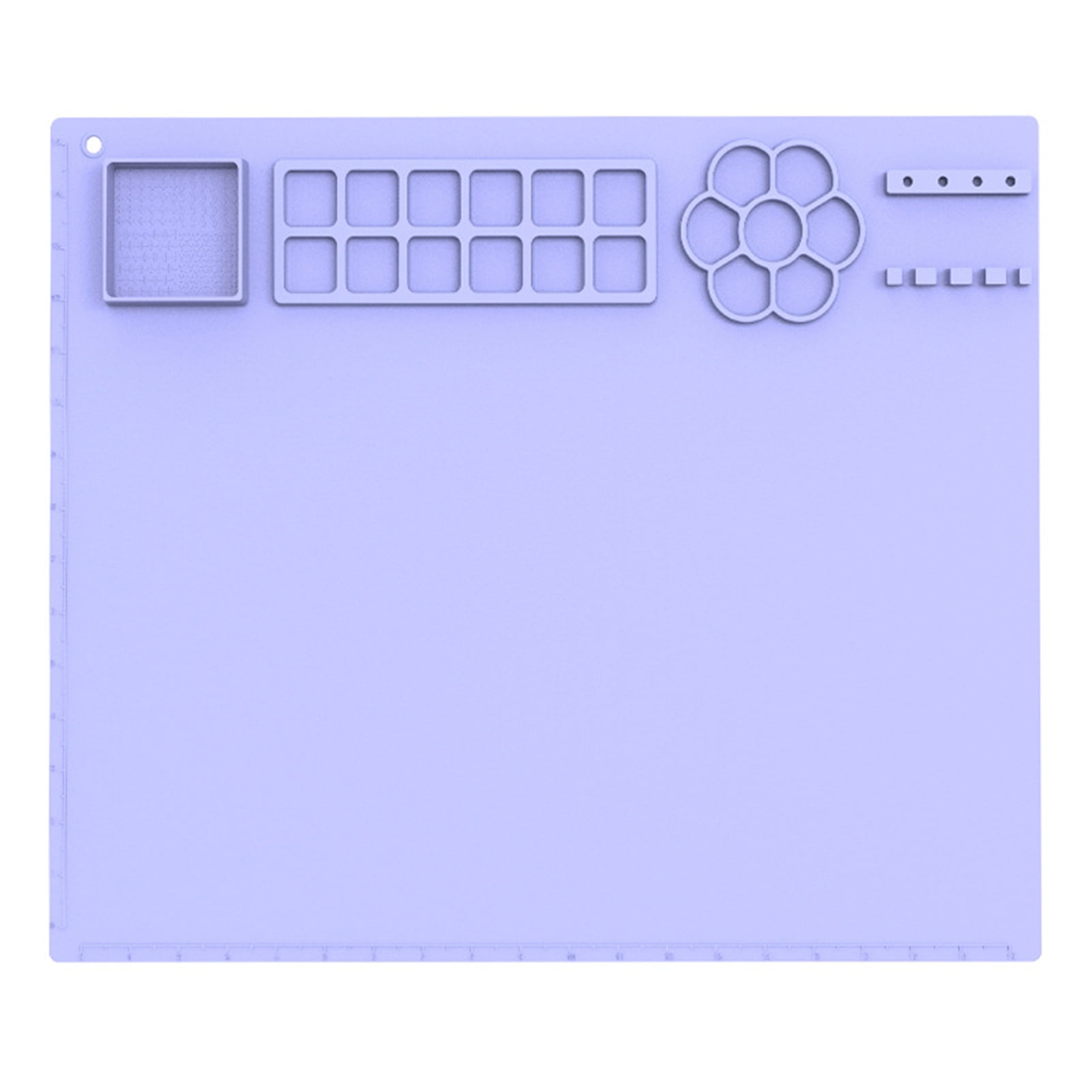 sunsanly Silicone Craft Mat with Cup Non-Stick Surface Versatile Usage Easy-maintenance Foldable Design Painting Mat for Kids