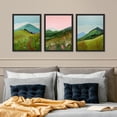 thumbnail image 3 of PixonSign Framed Canvas Print Wall Art Set - Wildflower Meadow Mountain Art - Set of 3 Forest Plant Nature Wilderness Minimalist Wall Décor for Living Room, Bedroom - 8"x10" Panels Black, 3 of 5
