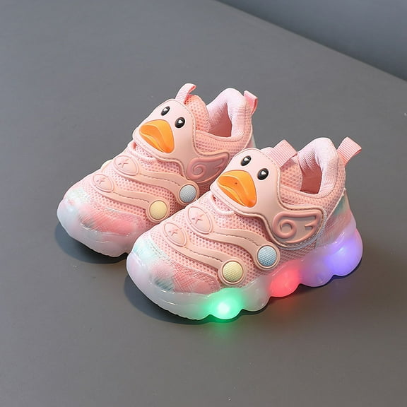 Toddler Sneakers with Flashing Lights | Boys & Girls Breathable Mesh Sport Shoes | Anti-Slip Sole for Kids