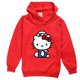 thumbnail image 3 of Hello Kitty nueva ropa para niños de algodón puro Color sólido estampado de dibujos animados Sudadera con capucha niñas moda Tops de manga larga para niños, 3 of 5