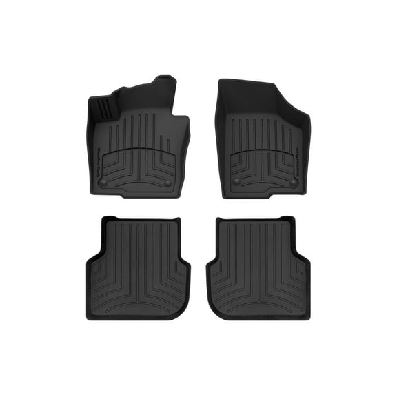 WeatherTech FloorLiner HP Custom Fit Floor Mats compatible with VW Jetta, Jetta GLI - 1st & 2nd Row (2-pc. Rear Liner), Black