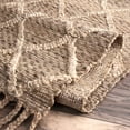 thumbnail image 5 of nuLOOM Lena Tassel Jute Area Rug, 7' 6" x 9' 6", Natural, 5 of 5