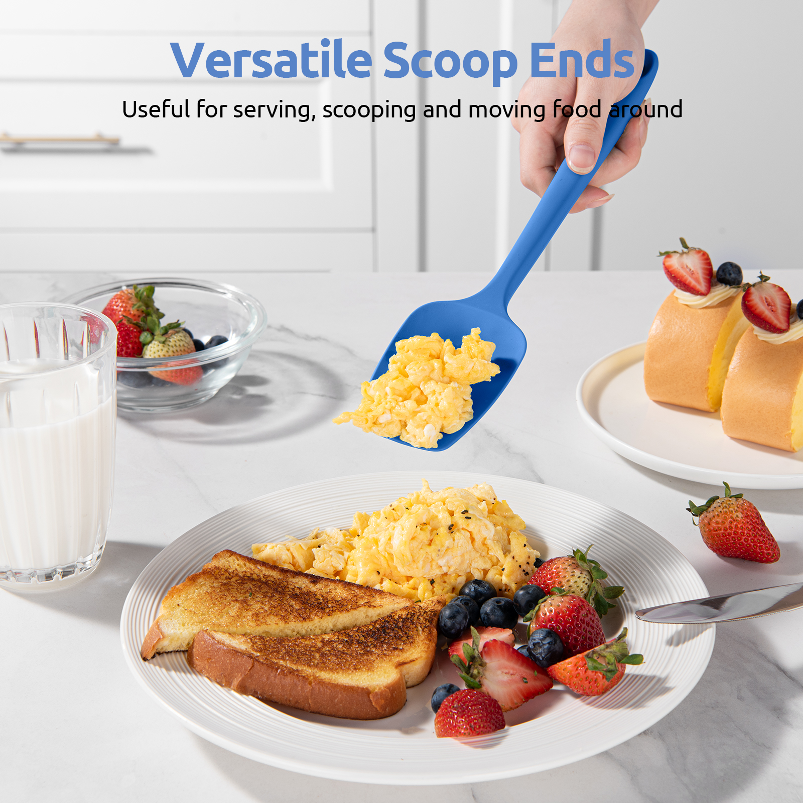 U-Taste Silicone Spoon Spatula Set of 3, 600°F Heat Resistant photo 5
