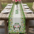 thumbnail image 4 of Spring Easter Table Runner 60 Inches, Easter Eggs Bunny Truck Botanical Wooden Bed Runner Dresser Scarves Tabletop for Indoor Outdoor Parties/Ceremony/Banquet, 13" x 60", 4 of 8