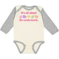 thumbnail image 3 of Inktastic Candy Hearts II Girls Long Sleeve Baby Bodysuit, 3 of 5