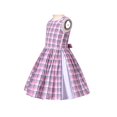 thumbnail image 4 of Robe Fille Blanche Rouge à Carreaux Vintage Douce Sans Manches 6 Ans, 4 of 7