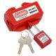 thumbnail image 1 of juego de caja de bloqueo de enchufe para electrodomésticos Bloqueo de encendido Bloqueo de apagado (rojo), 1 of 4