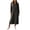 Black, variant on Sheghy Summer Dresses 2026 Autumn Winter Lapel Half Button Drop Shoulder Relaxed Fit Solid Shirt Dress Black S