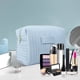 thumbnail image 4 of Neceser de Terciopelo a Rayas con Bordado, Un Éxito de Ventas | Suave y Elegante para Guardar Maquillaje | Azul Claro | 22 X 16 X 15 Cm, 4 of 6