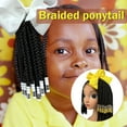 thumbnail image 3 of Extension de Cheveux Queue de Cheval Tressée pour Enfants avec Perles et Nœud, 3 of 9