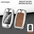 thumbnail image 3 of For Kia C 3 buttons key case K2 K3 K4 K5 Sid Rio Soul Sportage Ceed Sorento Cerato Keychain Zinc alloy+leather Car Key Cover, 3 of 12