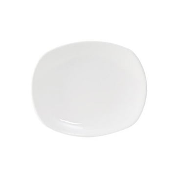 Tuxton AAU-003 Plate 7.12 in. x 6.25 in. Pearl White - 2 Dozen