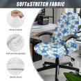 thumbnail image 5 of FKELYI Coral Blue Turtle Starfish Print Office Chair Cover Computer Chair Covers Removable Chair Protector Slipcover Stretch Fabric Boss Chair Covers for Home Office, Large, 5 of 6