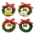 thumbnail image 4 of Mini Christmas Wreath for Dollhouse – Holiday Scene Model with Bells and Red Bow for Toy House Decor and Craft Displays, 4 of 5