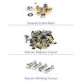 thumbnail image 4 of 500pc Lunettes de Soleil Lunettes de Soleil Kit de Réparation Outils Lunettes Visseuses Vis Ensembles Écrous Nez Pad Outil de Réparation Optique Pièces Assorties Kit Classique Argent Vis, 4 of 6