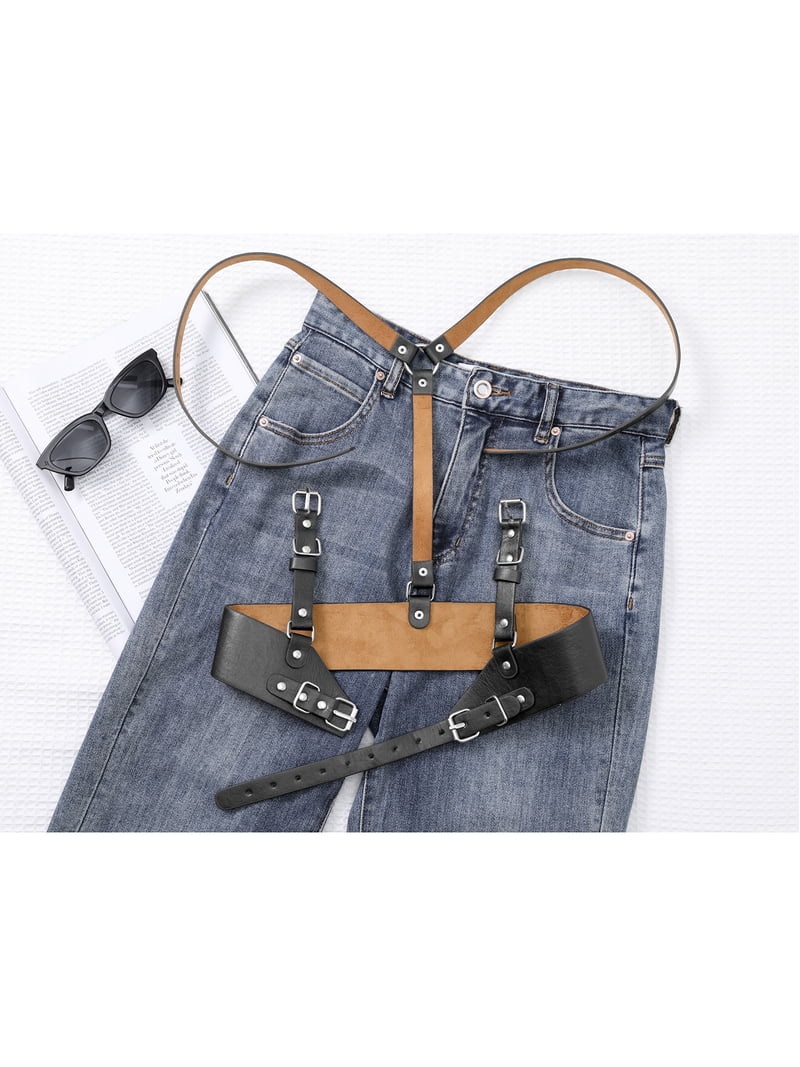 8813 Punk Leather Waist Belts Fashion Party Women Rave Body Harness BODIY Punk Women Waist Belt PU Leather Fashion Harness Belts  main image 2