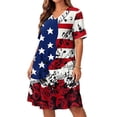 thumbnail image 6 of Erwazi Summer Plus Size Dresses for Women 4th Of July Printed Crew Neck Sleeveless Ankle Length Dress Celebrations Outdoor Parties Activities Casual Dresses, 6 of 8
