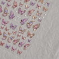 thumbnail image 3 of Butterfly Nail Art Stickers – 5D Embossed Self-Adhesive Nail Decals with Iridescent Glitter Effect, Colorful Butterfly Charms for DIY Manicure Decorations, 3 of 8