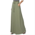 thumbnail image 5 of YUEJUIR Long Skirts For Women Spring And Autumn City Leisure Skirt Ladies Solid Color Drawstring Skirt Long Skirt Linen Skirts For Women (Green,M), 5 of 6