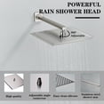 thumbnail image 4 of Zovajonia Luxury Brushed LED Shower Head Combo System Faucet Set Massage Body Jets Sprayer, 4 of 8