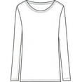 thumbnail image 5 of Womens Long Sleeve T Shirt With Super-Soft Stretch Fabric Round Neck T-Shirts, 5 of 5