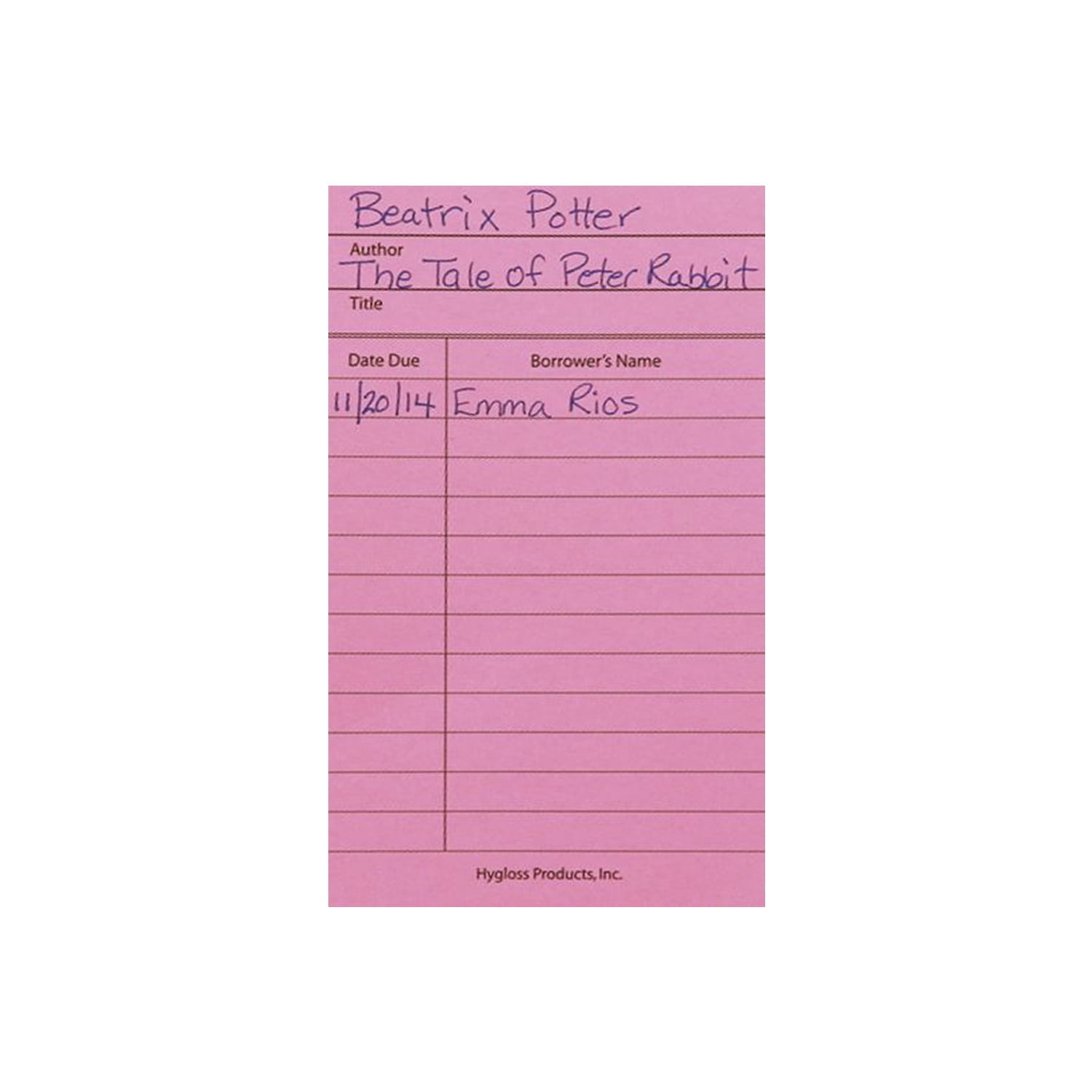 Hygloss Library Cards, Assorted Colors, Pack of 500