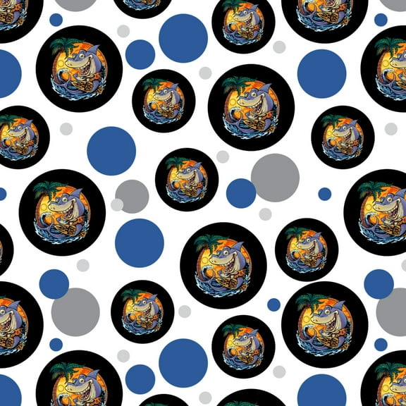 Shark Surfboard Surfing Tropical Ocean Beach Premium Gift Wrap Wrapping Paper Roll