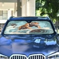 thumbnail image 4 of Cool Surfing Tiger Car Windshield Sun Shade Foldable Car Front Window Visor Heat and UV Protection 53x23.5, 4 of 8