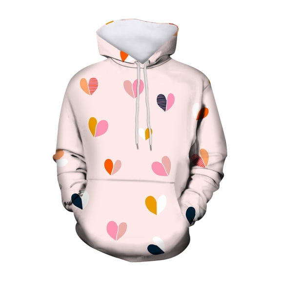 Byoo Toddler Boys Hoodie Valentine's Day Kangaroo Pocket Letter Graphic Hooded Pullover Top Soft Sport Kids Sweatshirts