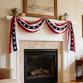 thumbnail image 7 of Junepar Red White Blue Patriotic Bunting Banner 19.7ft x 1.6ft 250 Year Anniversary 4th of July Large Yard Decor Star Stripe Garland for Outdoor Porch Garden & Fence, 7 of 7