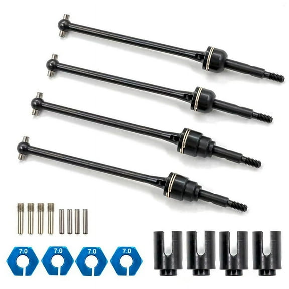 4Pcs Steel Front and Rear Drive Shaft CVD for 1/10 Slash Stampede Hoss VXL RC Car Upgrades Parts,1