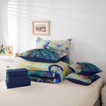 thumbnail image 5 of Feelyou 3D Peacock Animal Twin Bedding Sets 7-Piece, Western Flower Floral Bedding Comforter Set, Vintage Art Fashion Reversible Sheet Sets, Ultra Soft Bedroom Decor, 5 of 7