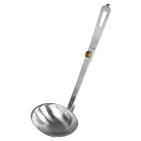 

Outdoor Camping Tableware Foldable Spoon Soup Ladle Stainless Steel Abrasion-Resistant Portable Cooking Spoon Tool