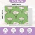 thumbnail image 4 of Kids Blanket 60 x 50 Inch Double-Sided Fleece Nap Mat for Travel,Green Parachute Printed Machine Washable, 4 of 8
