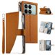 thumbnail image 1 of Funda cartera GANGXUN para Xiaomi Poco X6 Pro 5G , cuero PU con tarjetero, cremallera, correa de mano, soporte y protección 1166°, 1 of 6