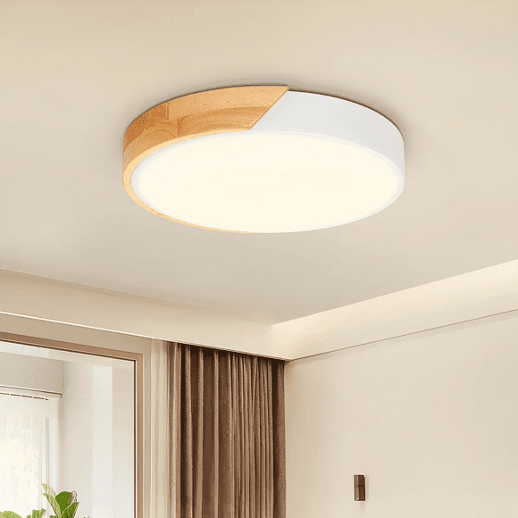 LED Lamparas Para Cocina Blanco Cálido 3000 K,Lámpara De Techo Moderno Led De Madera Xtellar Blanco