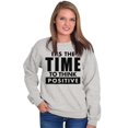 thumbnail image 3 of Time Think Cute Optimistic Gym Sweatshirt for Men or Women Brisco Brands M, 3 of 5