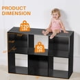 thumbnail image 2 of Cube Bookshelf Black, 6 Cube Storage Organizer Bookcase, Display Bookcase, TV Stand, for Living Room, Home Office, Bedroom, 2 of 10
