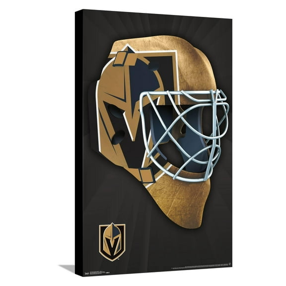 NHL Vegas Golden Knights - Mask 17 Canvas Wall Poster, 14.725" x 22.375"
