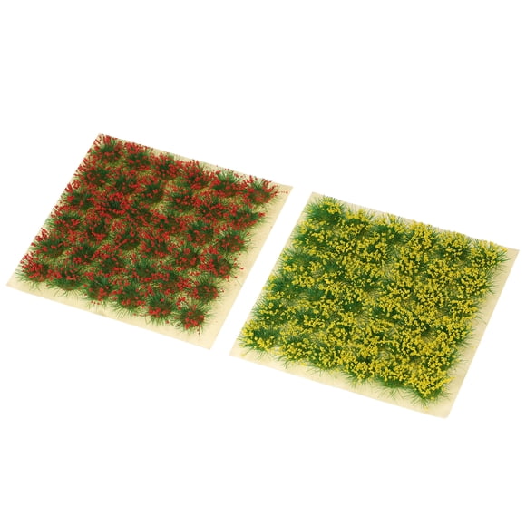 Yeacher Grappes d'Herbe Modèle Grappes de Fleurs Table de Sable Paysage Extérieur Touffes d'Herbe Modèle Scène Miniature DIY
