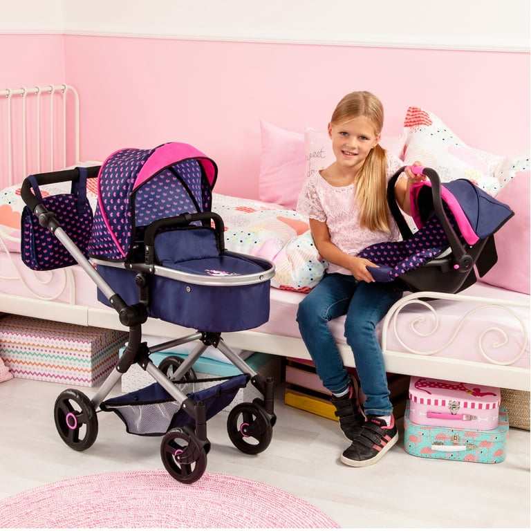 Bayer Baby Doll City Vario Pram Baby Doll Stroller with Diaper Bag
