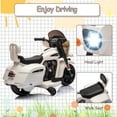 thumbnail image 4 of Eastvita 6V Kids Ride-On Dirt Bike Motorcycle, Music, Headlight, For Toddlers 1-4, Off-White, 4 of 9