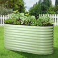thumbnail image 2 of Aoodor 4-in-1 Modular Metal Raised Garden Bed, 63''L x 32''W x 32''H Outdoor Planter Box for Vegetables, Flowers, Herbs, Green, 2 of 9