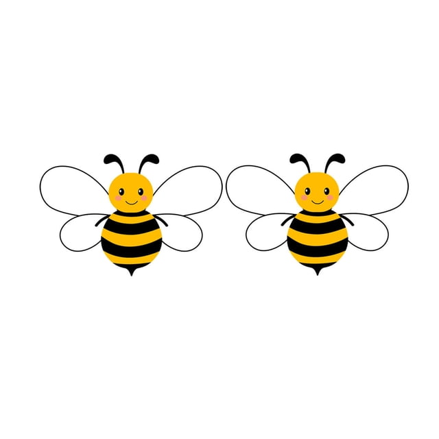 Set of 2 Bee Shaped Magnetic Stickers for Fridge, Laptop, and Whiteboard Decor, Cute Home Office Magnets, Whimsical Kitchen Accents, Easy to Remove and Clean