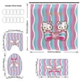 thumbnail image 2 of Rideau de Douche Kawaii Hello Kitty Ensemble de Quatre Pièces Sanrio Anime Kit Imprimé Rideau de Douche Tapis en Forme de U Imperméable Nouveau LS, 2 of 7