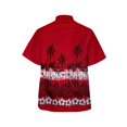 thumbnail image 2 of Camisas s Para Hombre Camisa de manga corta con estampado digital 3d de ocio de tendencia de moda de playa de turismo de vacaciones de verano para hombres (Red, XXL), 2 of 3